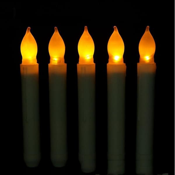 LED-kynttilät, pitkät kynttilänjalkakynttilät, liekittömät kynttilät 12 pc16.5*2.0 cm