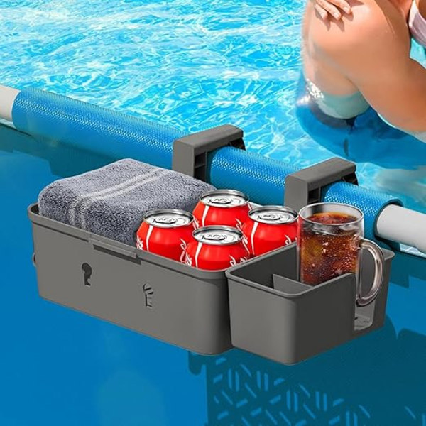 Poolin säilytyskori, uima-altaan säilytyskori, uima-altaan roikkuva lelukori, uima-altaan yläpuolinen säilytyskori Kannettava säilytys uima-altaan äärellä sopii