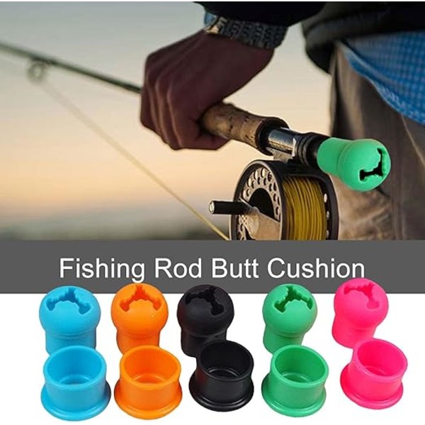 Fiskspö Butt Cushion, Fishing Rod Butt End,Hållare för fiskespö - Bekväma sittdynor för spö, robust och säkert stolpstöd