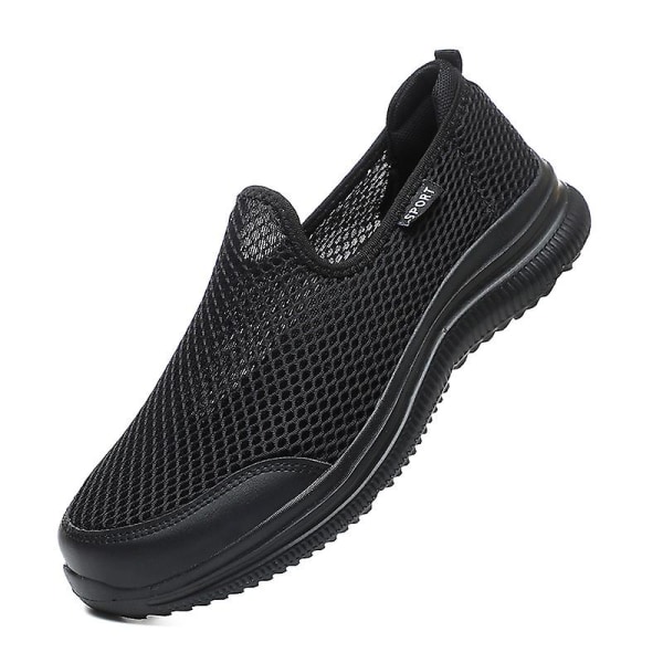 Herre Sneakers Letvægts Åndbar Sommer Komfortable Fritidssko 209 Black EU 46
