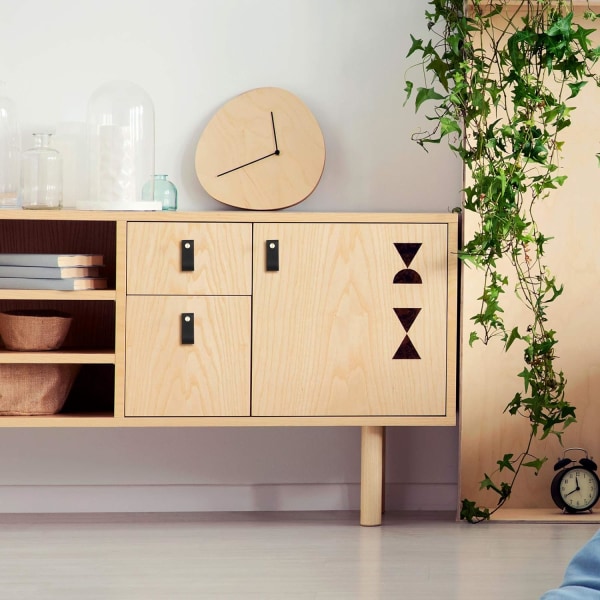 24 Stykker PVC Lær Skuffe Knotter Håndlagde PVC Lær Skap Knotter Skap Møbel Knotter Trekk Håndtak Garderobe Dørhåndtak Knotter