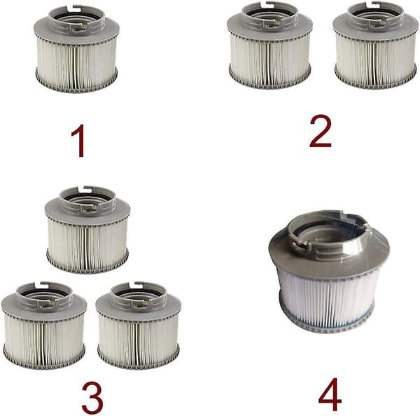 3 Spa Filterpatroner Til Mspa, Udskiftningsfilterpatroner til Swimmingpoolfilter (11*8,5 cm)