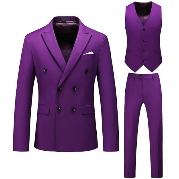 Herredresser 2 Knapper Slim Fit 3-delt Dress purple XL