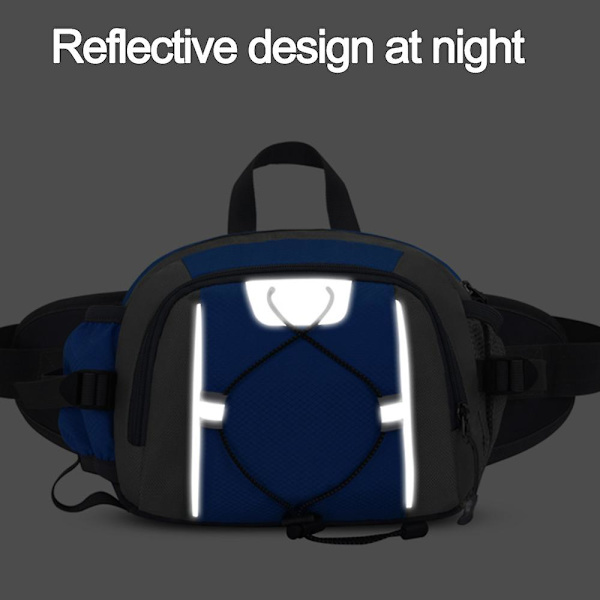 Fanny Pack Med Vattenflaskhållare Utomhus Vandring Fanny Pack Midjeväska För Kvinnor Män black