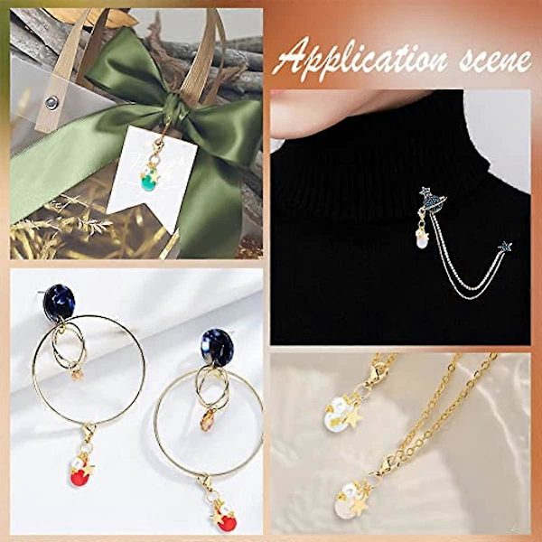 20 st 5 Färger Stickmarkörer Charms Tårförmad Glas Charms Facetterad Kristall Hängande Berlocker Pärla Stjärna Charms med Hummerklämma