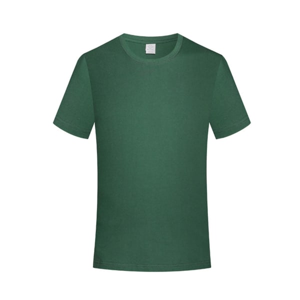 Oversized par kortarmet T-skjorte løs og pustende topp for jente kvinne mor kjæreste L Dark Green