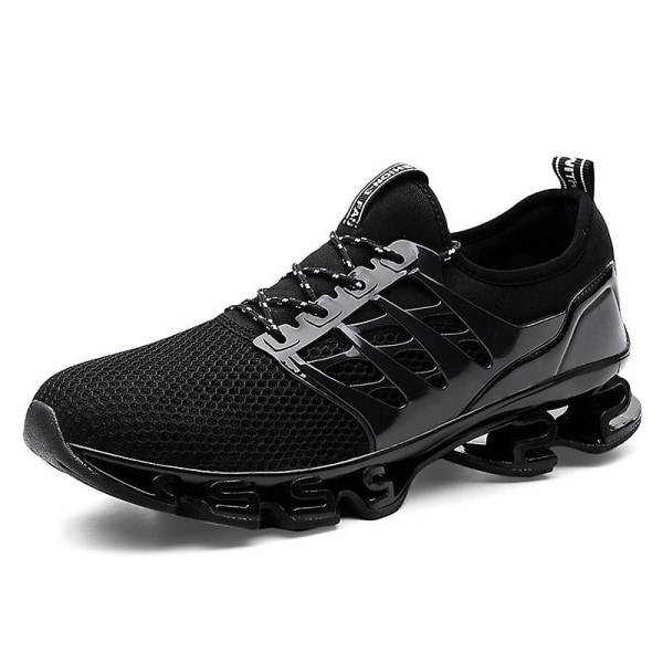 Sport löparskor för män Mesh andas Trailrunners Mode Sneakers K06 Black EU 46
