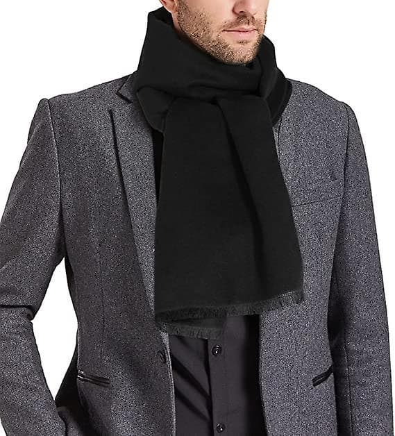 Halstørklæde til mænd Efterår Vinter Varme Halstørklæder Blødt Kvaster Cashmere-lignende Halstørklæde