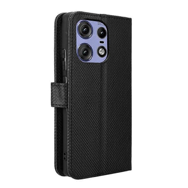 Diamanttekstur Etui til Motorola Edge 50 Pro Black