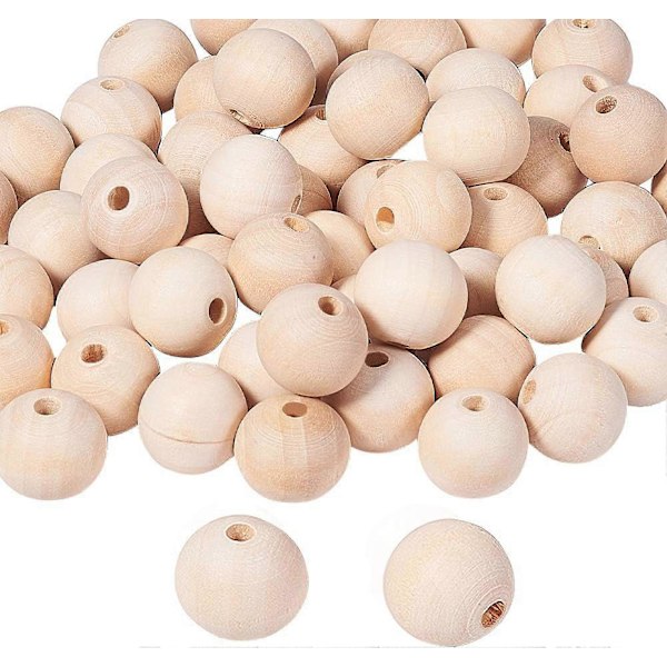 200 stk. 18~20x17~18mm Farvede Runde Træperler til Smykkefremstilling DIY Håndværk Dekoration