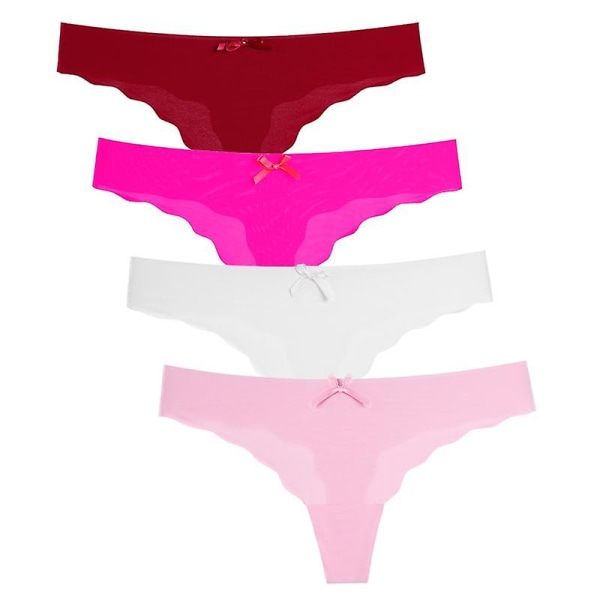 4 kpl naisten G-stringit seksikkäät alusvaatteet naisten alushousut muodikkaat saumattomat bikinit alusvaatteet t-back uudet matalat vyötäröllä naisten stringit 1 Xl