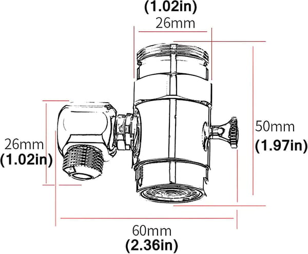 360° Roterbar Kranlufter, Dobbel Funksjon, Sprutbeskyttelse