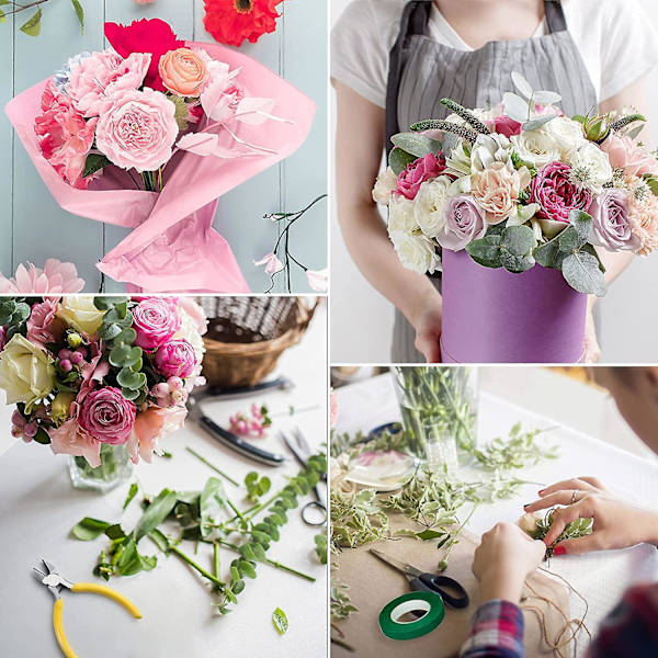 Blomsterarrangemang Kit Blomstertejp 22 Guage Blomsterstjälkstråd 26 Gauge Grön Blomstertråd För Bukett Krans Tillverkning Tillbehör