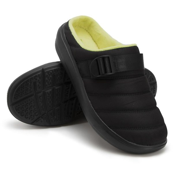 Miesten Puuvillaiset Tossut Lämpimät Talvi Liukumattomat Kengät Hk999 BlackGreen EU 36