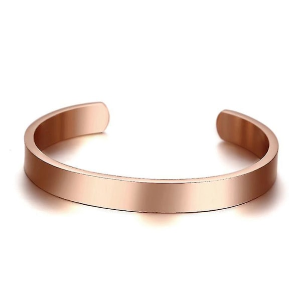 Minimalistiska eleganta manschettarmband i rostfritt stål Rose Gold