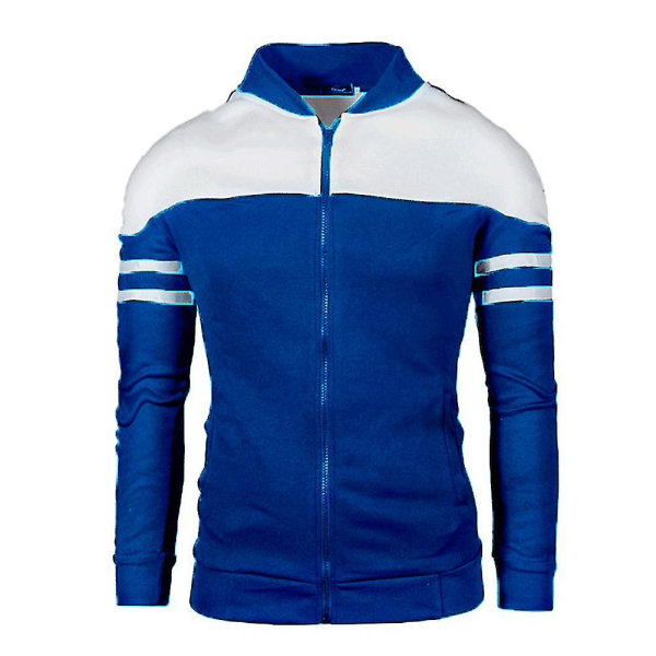 Menn Høst Vinter Menn Casual Jakker Striper Design Mote Plysj Sportsklær 3XL G