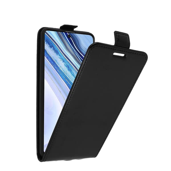Baksida Xiaomi Redmi Note 9S/9 Pro/9 Pro Max Vertikal Flik Plånbok Svart