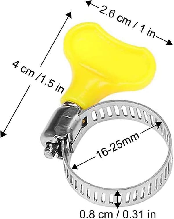 12-pack 16-25 mm rostfria slangklämmor