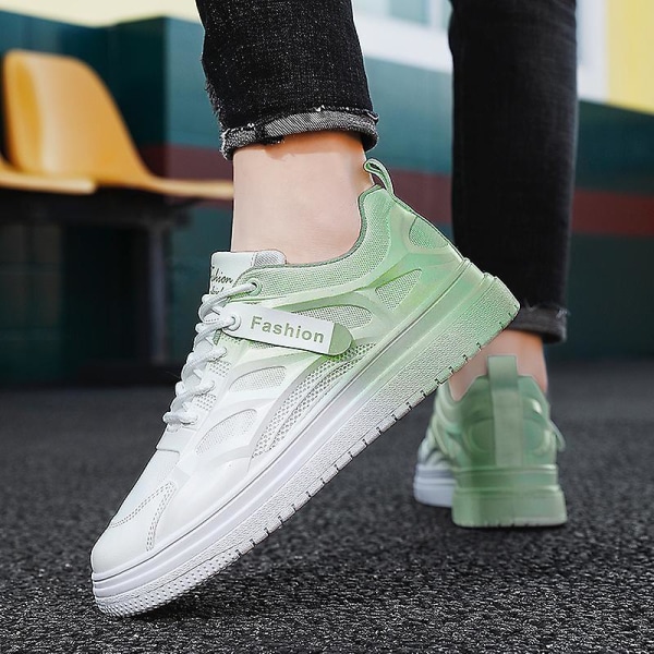 Herr Casual Skor Halkskydd Andas Platta Skor Frq623 LightGreen EU 42
