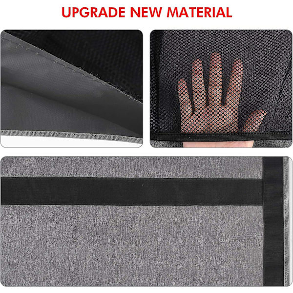 Bagagerumsorganiser 3. generation [7 gange opgradering] Super kapacitet bilorganiser, udstyret med [robust elastisk net & 4 magiske klæbepuder] Bagagerumsopbevaring black