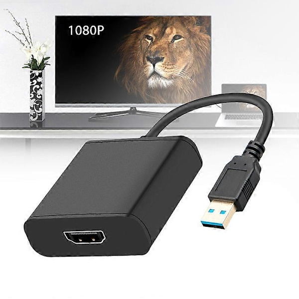 HD 1080P USB 3.0 till HDMI-kompatibel videokabeladapter för PC Laptop HDTV LCD TV-omvandlare