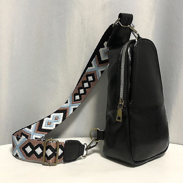 Dam PU Läder Slungväska Bärbar Retro Crossbody Väska Vintage Dragkedja Bröstväska White Leopard Print