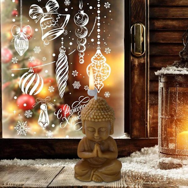 DIY silikone buddha lysform 3D håndlavet sæbeform lille Tathagata Buddha lys silikoneform til aroma, ler, beton og harpiks ornamenter til venner