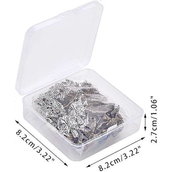 40 st Varghuvud Charm i Tibetansk Legering Djurberlocker Hängande Charm för DIY Män Armband Halsband Smyckestillverkning (Antik Brons & Antik Silver)