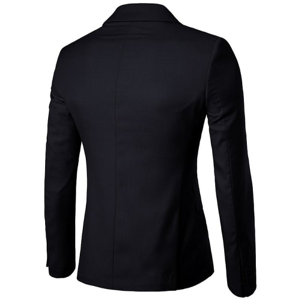 Herr Casual Sport Rock 1 Knapp Kostym Blazer, Slim Fit Daglig Lätt Jackor Black XL