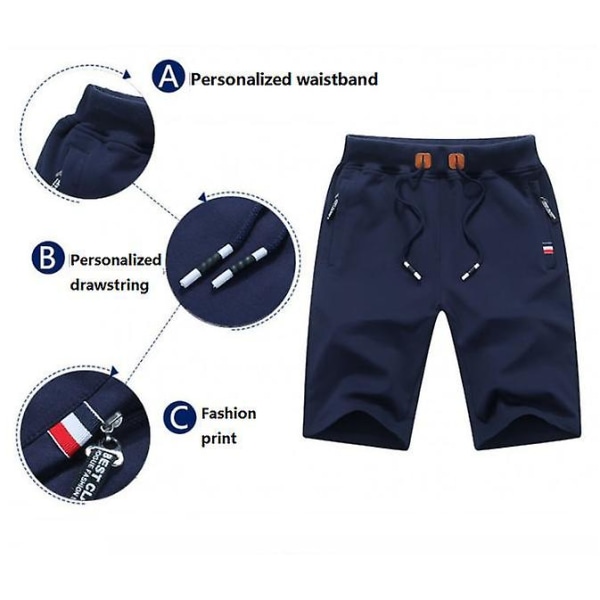Miesten shortsit rennot kesäshortsit taskuilla Black 3XL