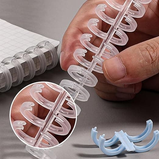 10 stycken bindande spolar 34 ringar 15 mm plastbindningskammar slitstarkt (transparent)