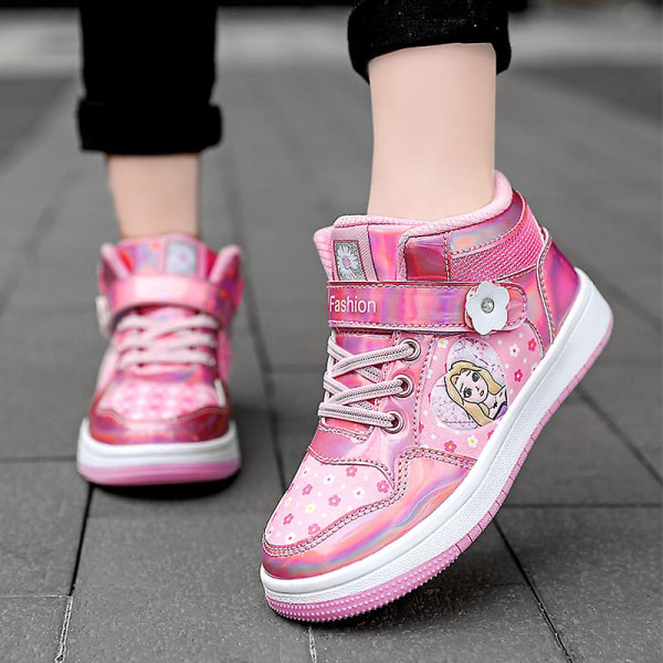 Barn Sneakers Cartoon Mode Sneakers Fashion Platta Skor För Flickor Fr2107 Pink EU 30