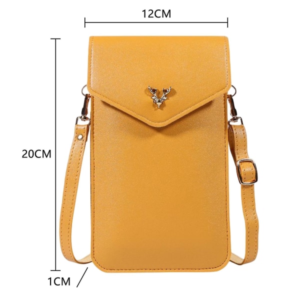 Kvinners Crossbody Telefonveske Tynn Kropp Mini Messenger Bag Med Ladehull Gave Til Jenter Damer Brown