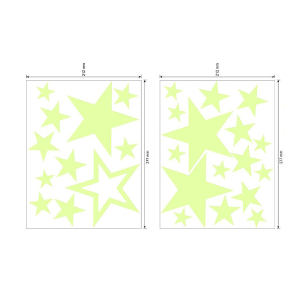 435 Dots Glow In The Dark Moon And Stars Luminous Fluorescent Wall Stickers Ceiling Sticker För Baby Nursery Room Dekoration