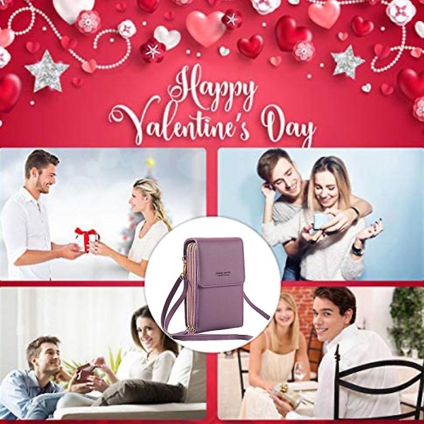 Pu Ny Mobiltelefonväska Slung Shoulder Bag Multifunktionell Mini Girl Daily Bag purple