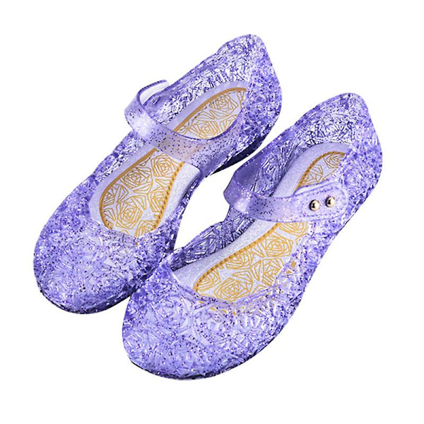 Prinsessflickor Sandaler Dansfest Cosplay Geléskor För Barn PURPLE 30