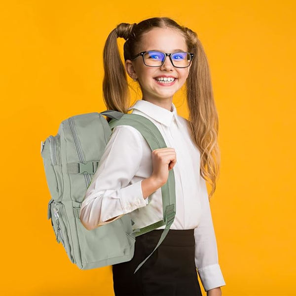 Kawaii ryggsäck, Kawaii ryggsäck med Kawaii stift och tillbehör, Kawaii ryggsäck för flickor studenter, söt estetisk reseryggsäck grön