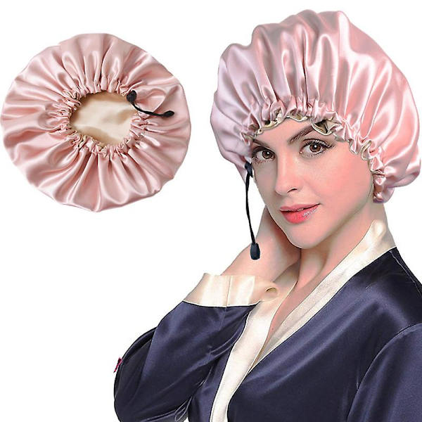 Kvinnors Duschmössa Hårvård Bonnet Nattmössa För Vuxna style 3