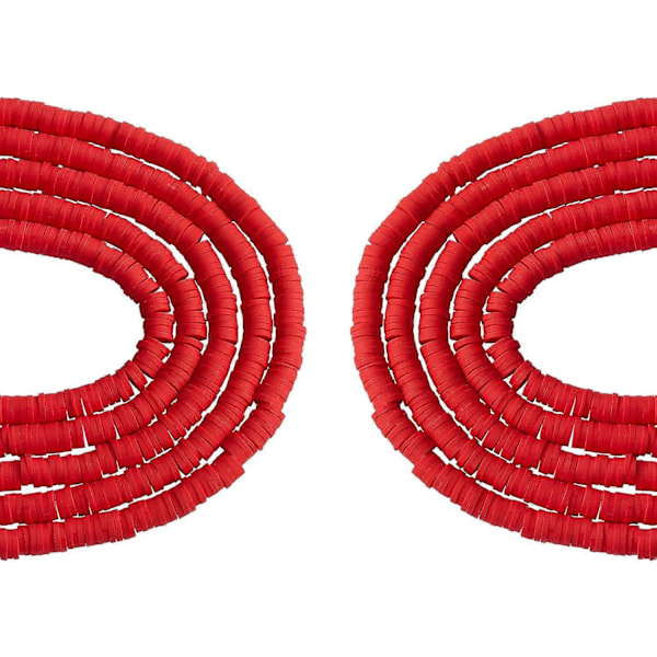 10 säiettä 3800 kpl polymeerisavi Heishi-helmet litteät pyöreät Boho Surfing -välihelmet DIY Havaiji-nilkkakorujen valmistukseen 6 mm