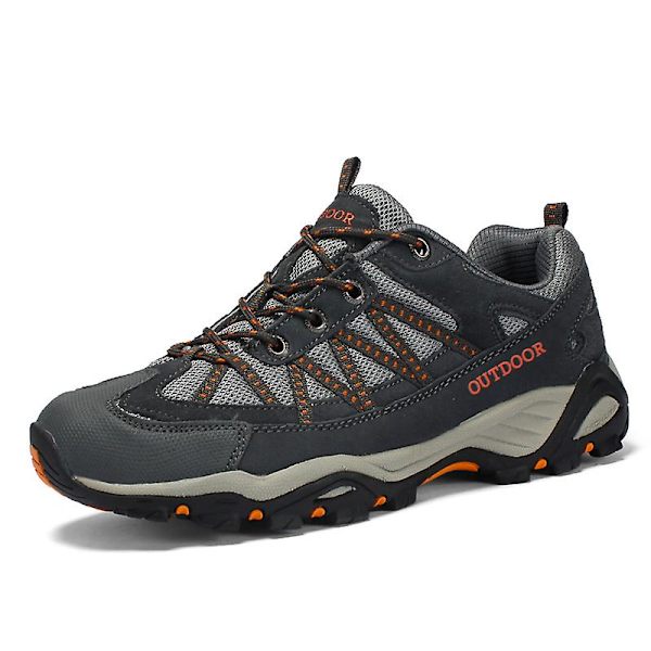 Vandringsskor för män och kvinnor, låga sneakers för utomhusvandring, trekking, promenader 3D6136 GrayOrange EU 40