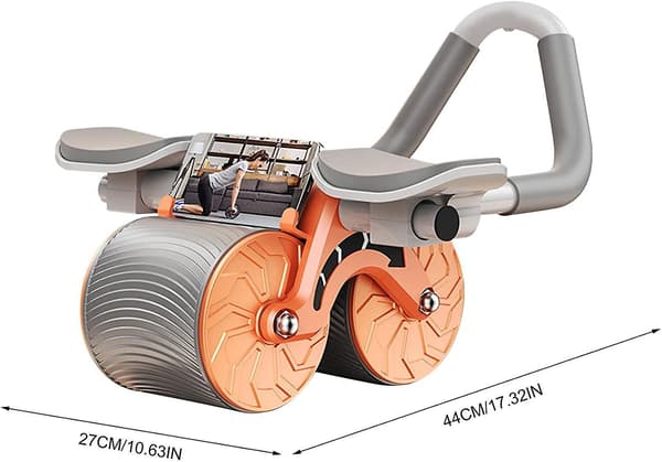Plank Ab Roller Wheel för Core Trainer, För Saker Automatisk Rebound Bukhjul, 4d Ab Roller Armbågsstöd