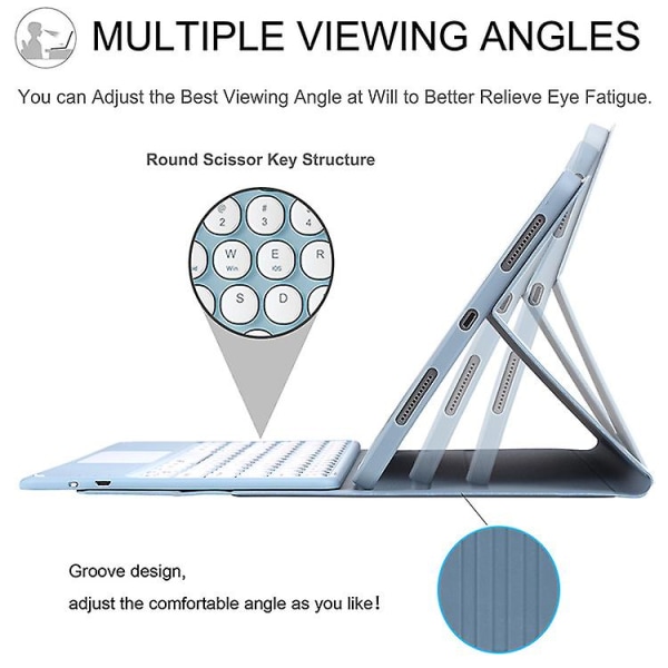 Bluetooth-tangentbordfodral för iPad Pro/pro11/air/air2/air3/air4/mini6/10.9\"/10.2\"/10.5\"/8.3\"/9.7\" Green Ipad Pro