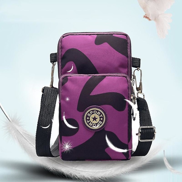 Kvinnors crossbody mobiltelefon axelväska plånbok väska mobiltelefon väskor Purple