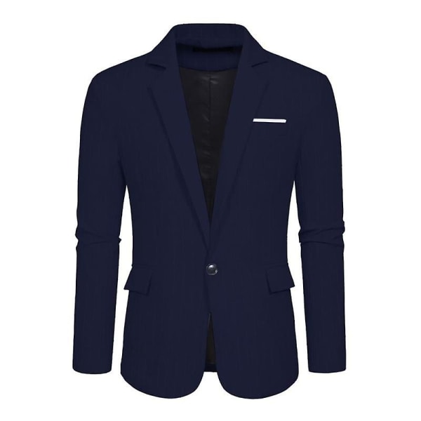 Herr Blazer Slim Fit Kavaj, Enknäppt Enknapps Kavaj Navy M