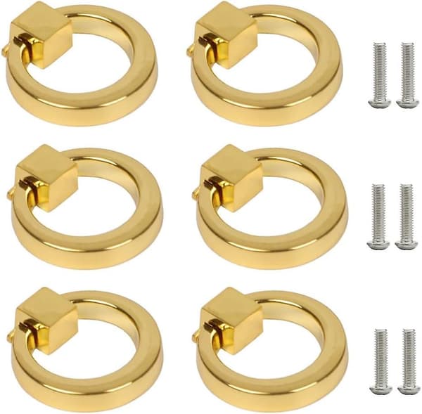 Møbelhåndtag 6 Stykker Trækhåndtag Guld Møbelhåndtag Skufferinge Håndtag Køkken C