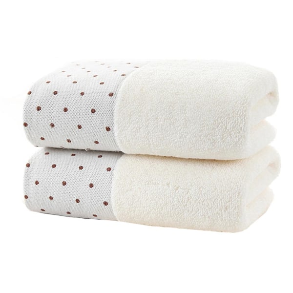 2-pak, Håndklædesæt, Bløde og Absorberende, 34*74cm, Til Badeværelse, Sport, Rejser, Fitness, Yoga Off white 34*74cm