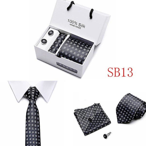 Herr slips slips presentförpackning 5 delar kostym grupp slips affärs formell bröllop slips B13