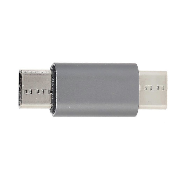 Universal Adapter Bærbar Type C Han til Type C Han Konverter til Smartphone Gray