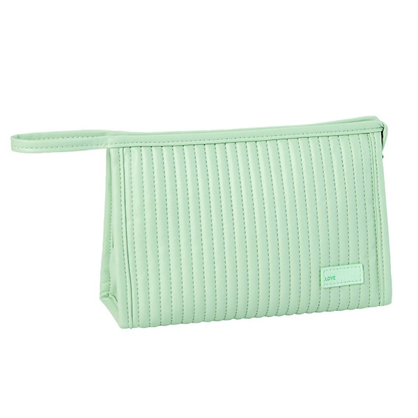 Bärbar toalettartiklar förvaringsväska dam sminkväska rese mini toalettartiklar väska Light green
