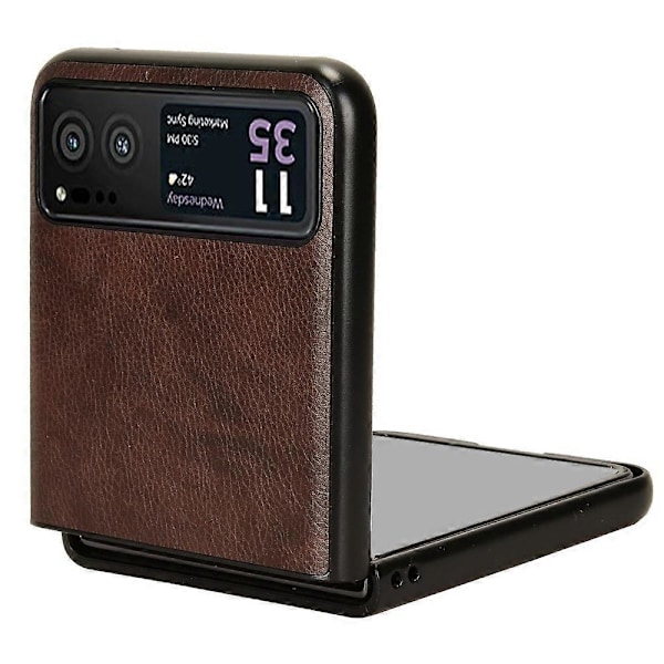 För Motorola Razr 40 5G Telefon Baksida Skal PU Läderbelagd PC Skydd Telefonfodral Style D
